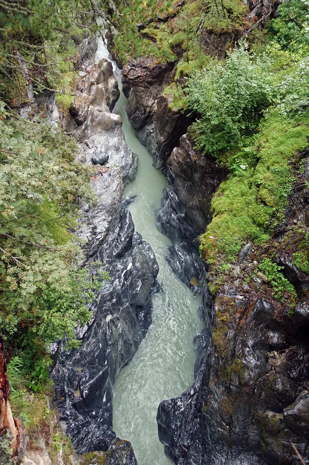 The walkway threading through the Gorner Gorge (Gornerschlucht) near Zermatt